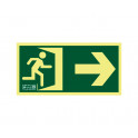pictograma salida de emergencia hacia la derecha