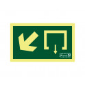 pictograma salida descendente izquierda