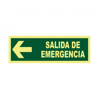 salida de emergencia hacia la izquierda