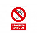 prohibido conectar con rotulo