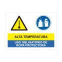 alta temperatura uso obligatorio de ropa protectora