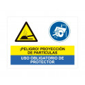proyeccion de particulas uso obligatorio de protector