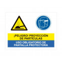 proyeccion de particulas uso obligatorio de pantalla protectora