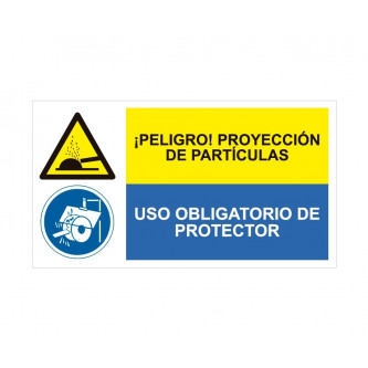 proyeccion de particulas uso obligatorio de protector