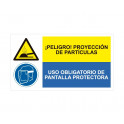 PROYECCION DE PARTICULAS USO OBLIGATORIO DE PANTALLA PROTECTORA