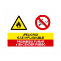 GAS INFLAMABLE PROHIBIDO FUMAR Y ENCENDER FUEGO