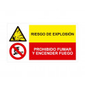 riesgo de explosion prohibido fumar y encender fuego