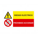 riesgo electrico prohibido accionar