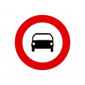 entrada prohibida a vehiculos de motor excepto motociclos