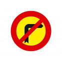 giro a la derecha prohibido