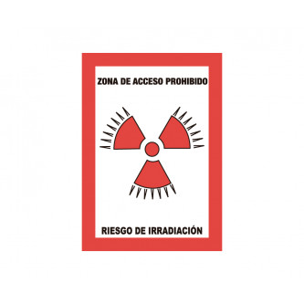 zona de acceso prohibido riesgo de irradiacion