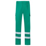 Pantalón Multibolsillos Verde con Bandas Reflectantes Velilla