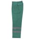 pantalón multibolsillos verde con bandas reflectantes velilla