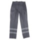 pantalón multibolsillos gris con bandas reflectantes velilla