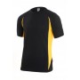 Camiseta técnica manga corta negra amarilla  Velilla