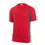 Camiseta técnica manga corta roja gris Velilla