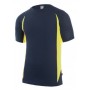 Camiseta técnica manga corta azul marino amarillo Velilla