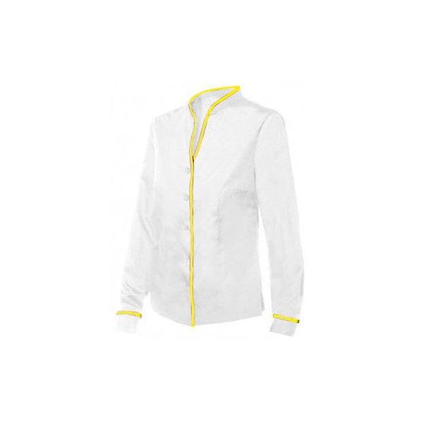 Comprar Velilla Entallada Cuello Mao Blanco | Precio 14,85 € | en Camisas y camisetas de sala | ve